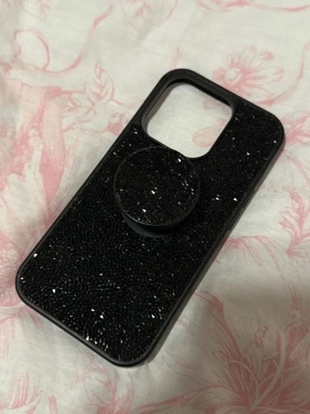 [BOGO] NWT Swarovski Black Rhinestone iPhone 14 Pro Case w/ Popsocket